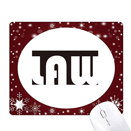 Tapis de souris d'hiver flocon de neige noir et le major law pour bureau