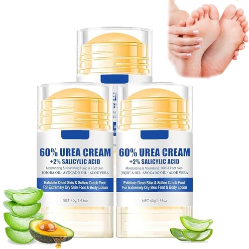 YOKIKIYO Crème hydratante et Anti-crevasses pour Les Pieds, exfoliante pour la Peau, 60% d'urée Plus 2% d'acide salicylique pour Les Talons et Les Pieds secs et craquelés