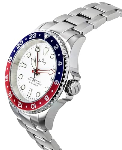 Image of RATIO FreeDiver Dive Watch Sapphire Crystal GMT Rotating Bezel Automatic Diver Watch 200M Water Resistant Diving Watch for Men