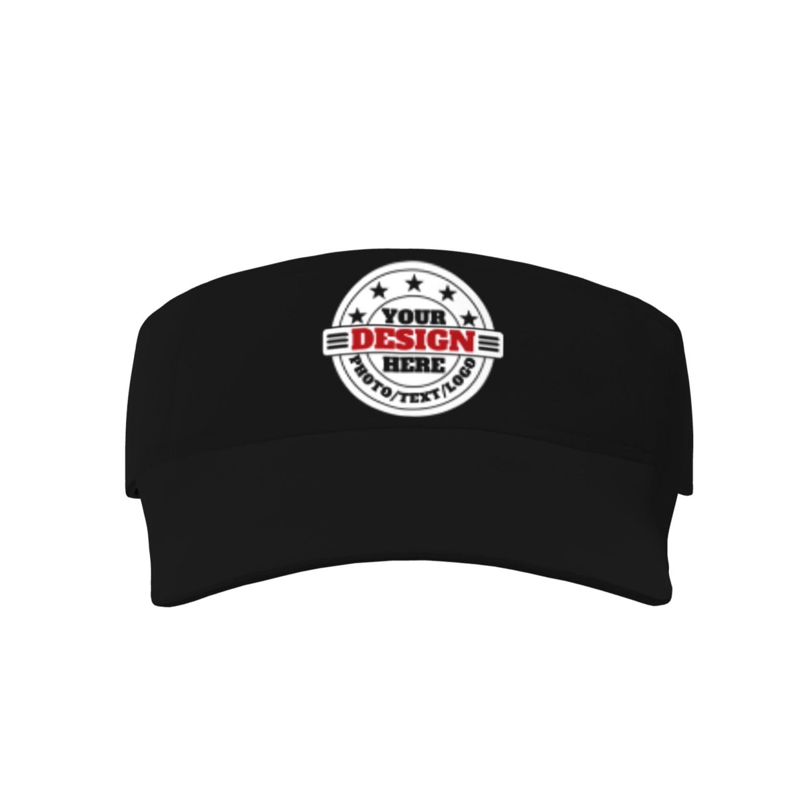 Bulk Customized Visor Hat Add Your Own Design Here Custom Hats Custom Visor Sun Cap Custom Trucker Hats Custom Sun Visor Hat Men & Women Customized Gifts Black