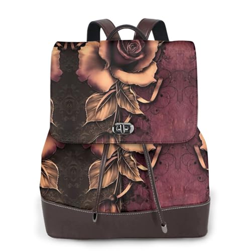 Sac à dos en cuir imprimé rose gothique pour soulager votre quotidien