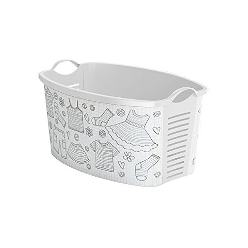 Life Story Cesto Biancheria Sporca 42L - Portaoggetti Bagno Cesto plastica - 60×40×37 cm