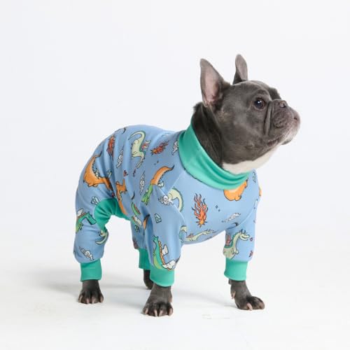 Image of Spark Paws Dog Pajama, Dog Recovery Suit Male, Onesie, Ultra-Soft and 4-Way Stretch, for Small Medium and Large Breeds - Dragons - XL