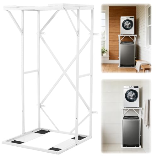 Sancunhui Universal Washer Dryer Stacking Rack Stand, Heavy Duty Double-Layer Washer and Dryer Stand...