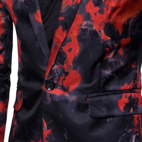 Mens Printed Floral Party Blazer Slim Fit Prom Sports Coat Regular Print Tuxedo Suit Jacket3