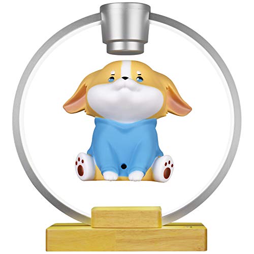 Magnetic Levitation Moon Light Floating Cute Toy Puppy for Desk Decoration with LED Lights Magnetic Levitation Floating Night LED Lamp Three Light Modes