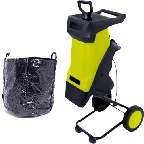 Trituratore elettrico per legno, 2400 W, trituratore e cippatrice da giardino per tagliare alberi e foglie in modo efficiente
