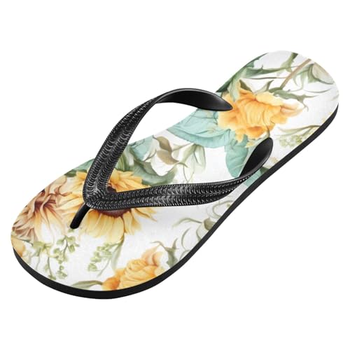 Sunflower Beach Summer Casual Flip Flop Sandals Non-Slip Quick Dry for Women Men 214B2546