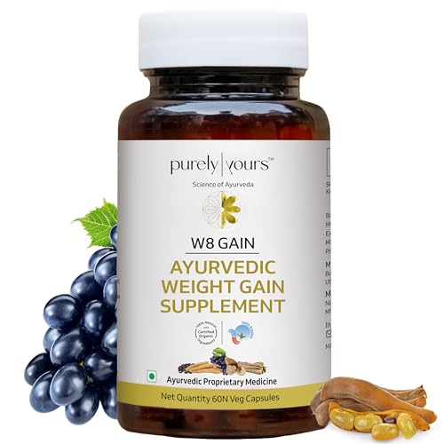 Image of Purely Yours Weight Gainer 60 Capsules | Ayurvedic Supplement for Healthy Weight Gain, Digestion & Muscle Mass | 100% Natural for Men & Women