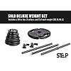 Club-Quality-4-Weight-Deluxe-Barbell-Set-includes-the-bar-by-Step-Fitness The Step Fitness Deluxe Barbell Weight Set, 60 lbs with Bar, Collars, and Weights
