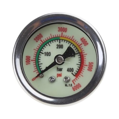 庭のホース散水メーター 0-6000psi/0-40MPa エアポンプ圧力計 ダイビング機器 マノメーター 測定ツール