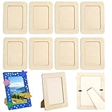 ASOUUNLD 8 Piezas Marco de Fotos de Madera para Pintar, Manualidades