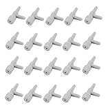AQUANEAT Aquarium Control Valve,2 Way Air Valve,Plastic Air Regulator, for Fish Tank Air Pump, Grey,20PCS