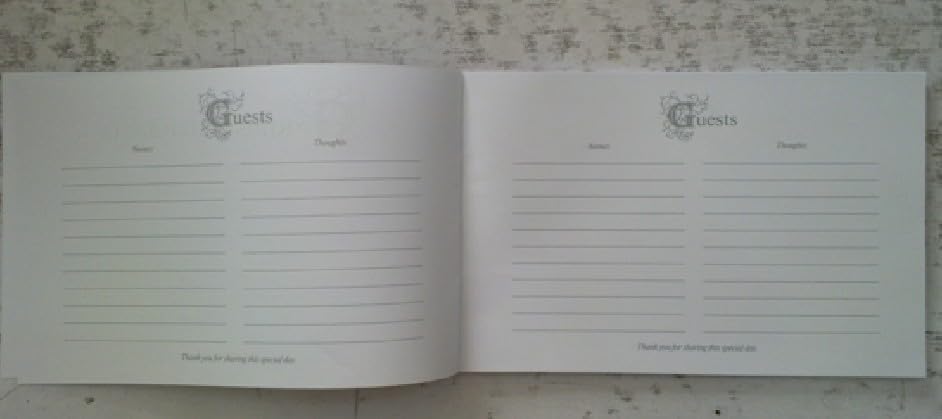 Miniatura 6 de Libro de invitados de boda, libro de mensajes de firma, lazo de cinta, libro de firma para invitados de boda y soporte para bolígrafo para fiesta