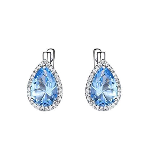 Boucles topaze bleu ciel en argent pour illuminer vos tenues