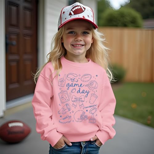 Toddler Baby Boy Girl Football Outfit Game Day Sweatshirt Letter Print Long Sleeve Shirt Crewneck Pullover Tops2
