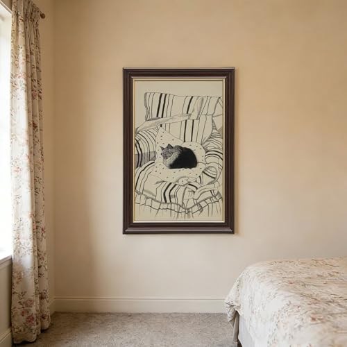 Impression sur toile The Sleeping Cat tableau Lucian Freud cadre mural - 3