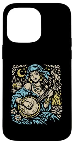 Hippie Gypsy Banjo Girl Bluegrass Festival Music �X�}�z�P�[�X iPhone 14 Pro Max �p