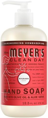 MRS. MEYER'S CLEAN DAY Hand Soap, Rhubarb Scent, 12.5 Fl Oz Bottl...
