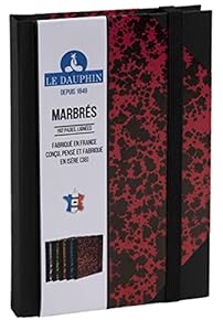 Le Dauphin 167205D Marmoriertes Notizbuch 192 Seiten
