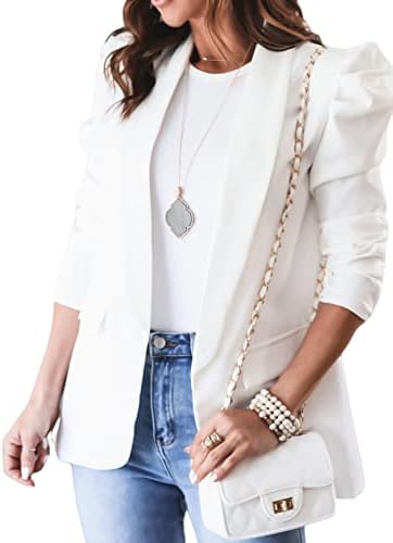 Happy Sailed Womens Long Sleeve Blazer Business Casual Open Front Work Office Suit Jackets
