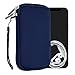 Produktbild kwmobile Handytasche für Smartphones M - 5,5" - Neopren Handy Hülle Dunkelblau - Handy Tasche 15,2 x 8,3 cm Innenmaße