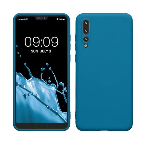 kwmobile Custodia Compatibile con Huawei P20 Pro Cover - Back Case per Smartphone in Silicone TPU - Protezione Gommata - blu indaco