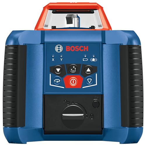 BOSCH GRL2000-40HVK REVOLVE Self-Leveling Horizontal/Vertical Rotary Laser Kit, Includes Tripod, Grade Rod, Laser Receiver, 2 D Batteries, 4 AA Batteries, Hard Carrying Case, & Accessories
