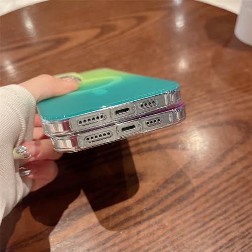 Coque iPhone 15 Pro Max Aurora laser dégradé magnétique de luxe