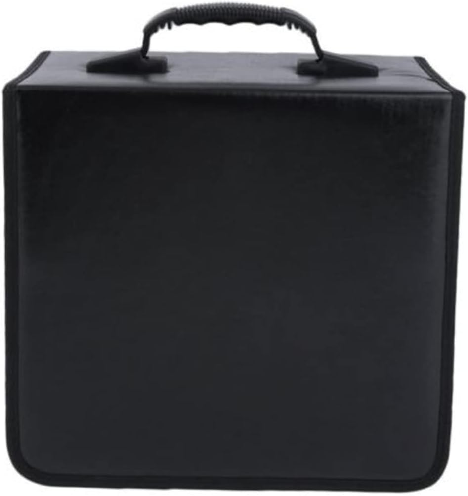 Mobestech 400 Disc Portable CD Wallet Storage Holder Bag Case Organizer for Travel and Home Use Black Easy Comfortable Handle Capacity for Media Discs