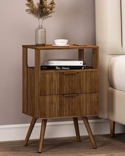 Leomonio Mid Century Modern Nightstand, Modern Night...
