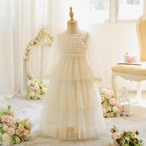 Girls White Dress Flower Girl Dresses First Communion Dress Lace Tulle Party Kindergarten Graduation Dresses2