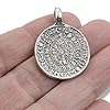 Phaistos Disc Pendant, 1Pc Ancient Greek Mystery Silver-Plated Charm, 25mm Double-Sided Undeciphered Script Minoan Crete 1700 BCE, Historical Archaeology Jewelry Necklace Making Supplies, Made in Greece #1