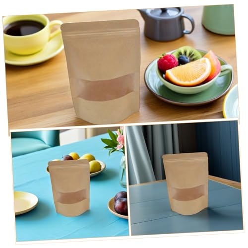 Pochettes Kraft auto-scellantes avec fenêtre pour emballage de biscuits