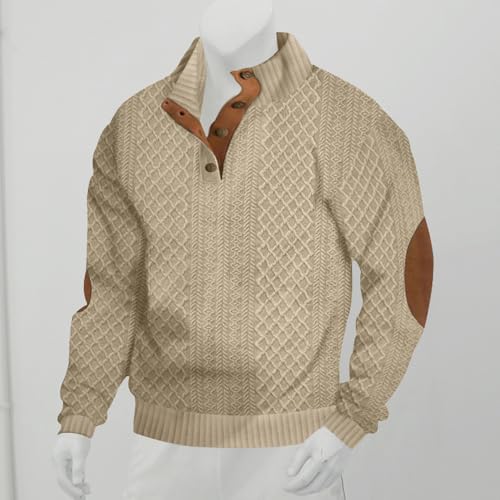 Dudlle Men's Cashmere Sweaters, Men's Outdoor Casual Cable Knit Pullover Sweaters, Vintage Pullover Collar Sweater2