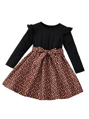 Image of Buy & Try Zoya Lycra Printed Girl's Frock Full Sleeve Dress