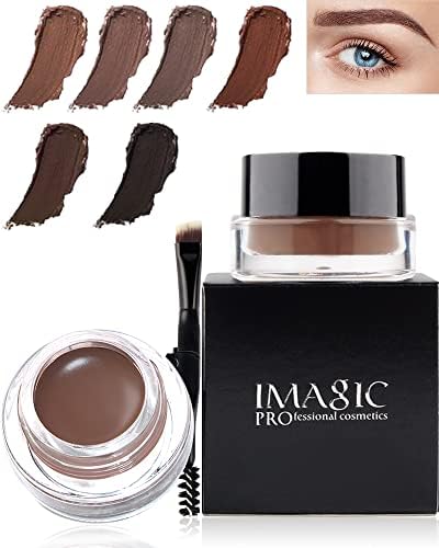 Eyebrow Gel Brow Pomade Set Waterproof, Tinted Brow Cream with Brush, High-pigmented 24 Hour Wear, Longlasting Smudge Proof &Sweat-proof, Eyebrows Gel Filling & Shaping Brow for Women Makeup-Auburn