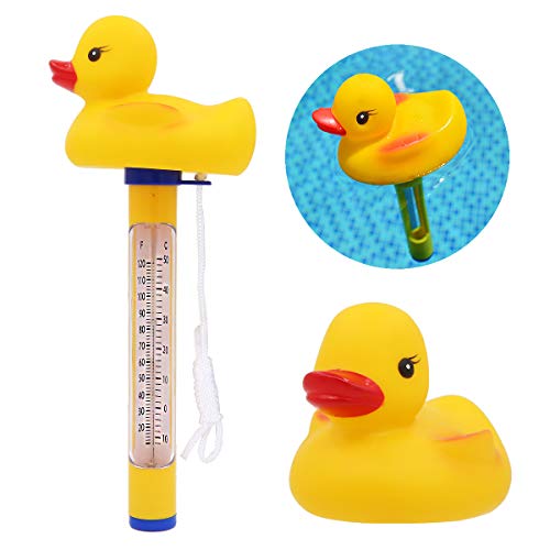 Dawa - Termómetro Flotante para Piscina, Piscina, Piscinas, spas, jacuzzis y acuarios, Yellow Duck