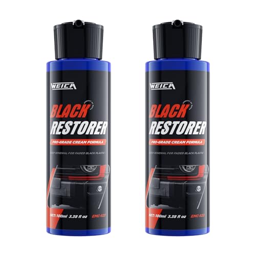 WEICA BlackBoost Black Restorer - for Car Interior Dash, Exterior Trim, Bumpers & More on Plastic, Rubber, Vinyl | Deep Penetrating Formula, UV Protection