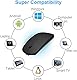 AE WISH ANEWISH Bluetooth Maus fur Mac/iPad/iPhone/PC/Computer, wiederaufladbar geräuschlos Mini Kabellose Maus für Windows/Linux/Android, 3 DPI Einstellbares Bluetooth 5.0 Black