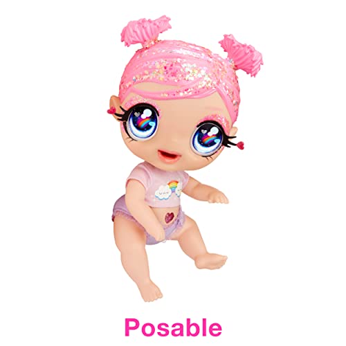 Mga Entertainment Glitter Babyz Dreamia Stardust Baby Doll With 3 Magical Color Changes, Glitter Pink Hair Rainbow Outfit, Diaper, Bottle, Pacifier Gift For Kids, Toy For Girls Boys Ages 3 4 5+ #TOP4