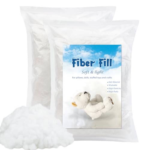 Jmuiiu 8.82oz/250g Pillows Stuffing Fiberfill, Polyfill Stuffing for Stuffed Animals, Premium Polyester Fiberfill, High Resilience Crochet Stuffing for Craft,Pillow, Cotton Batting