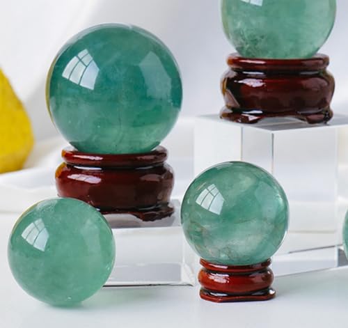 Sphère en quartz vert de 3-4 cm pour feng shui et divination
