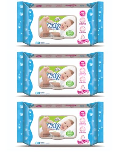 Image of Baby Wetty wipes Fresh Pack of 3-80Pcs per pack