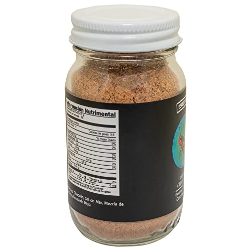El Sabor de Oaxaca, Sal de Chapulin PREMIUM (Grasshopper Salt), Mexican Gourmet Artisan Product, (2.8 oz) - Image 4