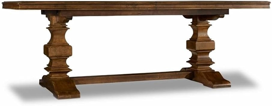 Hooker Furniture Archivist 122" Extendable Wood Dining Table in Pecan Finish