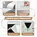 Jilron 100% Blackout French Door Curtain,Adhesive, No Drilling Required,Small Curtains Designed for Installation On Doors (Black - W25 × L72 in)