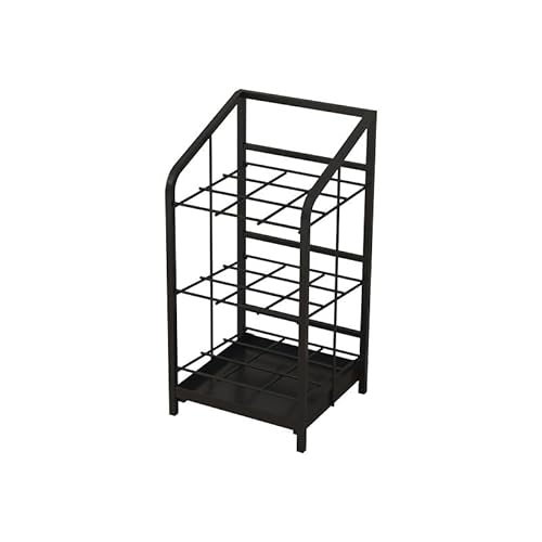 Portaombrelli di grande capacità, elegante ad angolo nero, per casa,