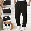 NetSetUK Joggers for Men UK Tracksuit Jogging Bottoms Men’s Fleece Joggers Open-Hem Sweatpants with Pockets Drawstring Trousers Gym Workout Black #2