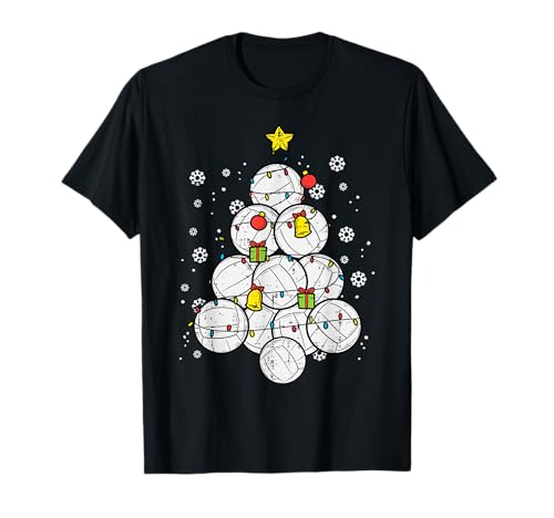 Pyjama de volleyball avec motif sapin de Noël et joueur de sport T-Shirt